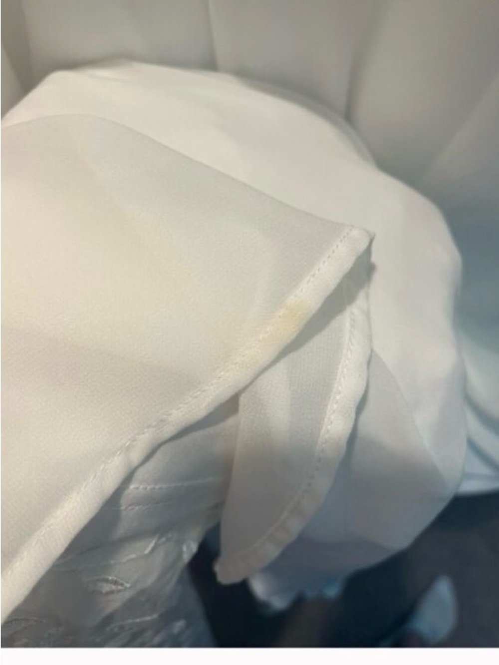 NWT Lulu's White Off-the-Shoulder Wedding Dress - Picture 10 of 10